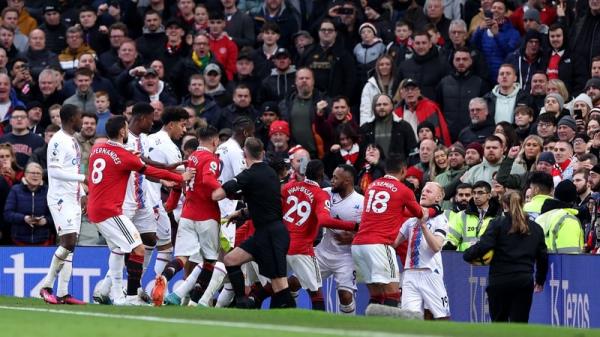 The flashpoint saw Casemiro receive a red card