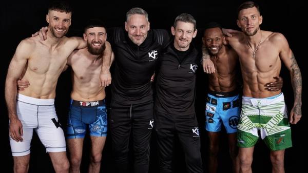 Team KF's Adam Shelley, Ryan Shelley, Chris Fields, Tom King, Taka Mhandu and Leon Hill (Photo credit: Dolly Clew)