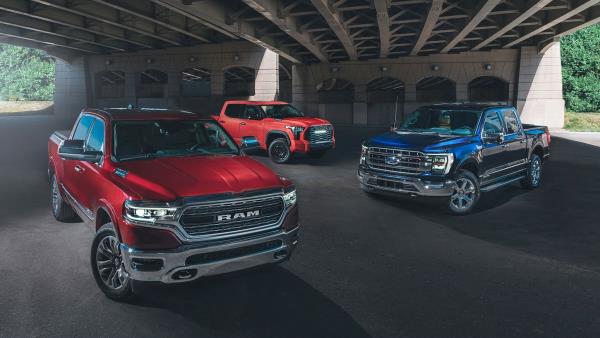 2022 ram 1500 limited, 2022 toyota tundra trd pro, and ﻿2021 ford f150 lariat powerboost