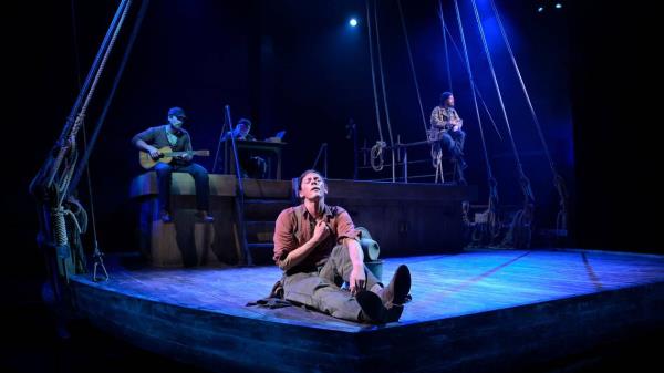 Adrian Blake Enscoe as Little Brother, in a scene from “Swept Away” at Berkeley Rep in 2022.