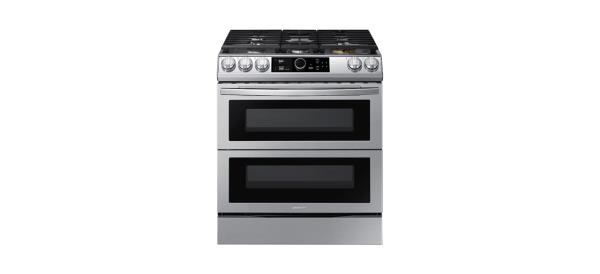 Samsung -6.3 cu. ft. Flex Duo Front Co<em></em>ntrol Slide-In Dual Fuel Range