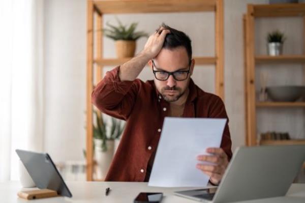 Man Stressed Over Work