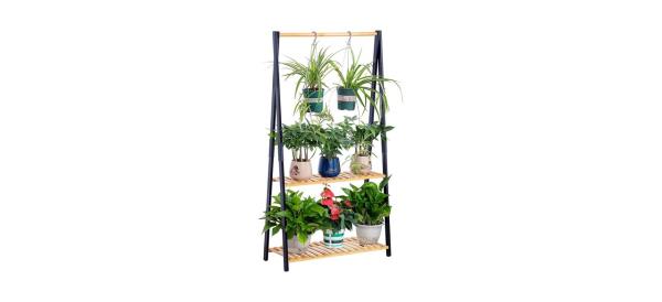 best Copree Bamboo Two-tier Hanging Plant Stand