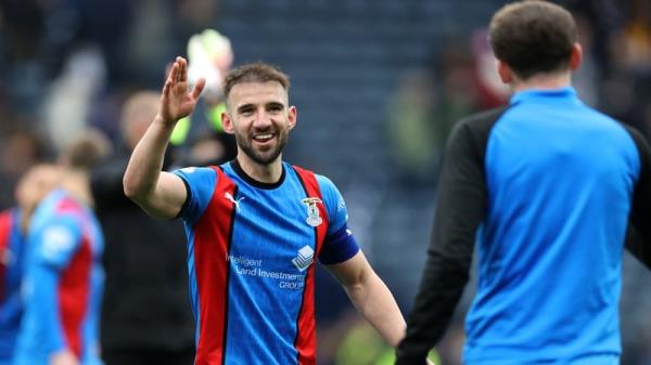 Sean Welsh celebrates after Inverness' Scottish Cup semi-final win