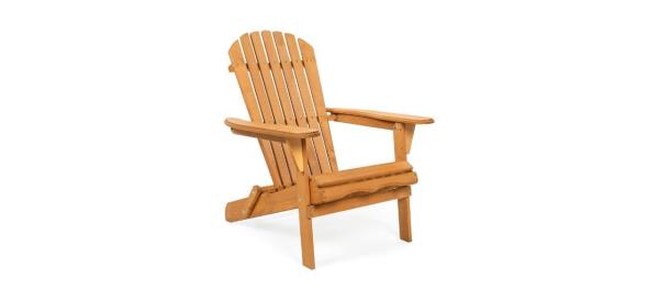 Best Choice Products Folding Adiro<em></em>ndack Chair with Natural Finish