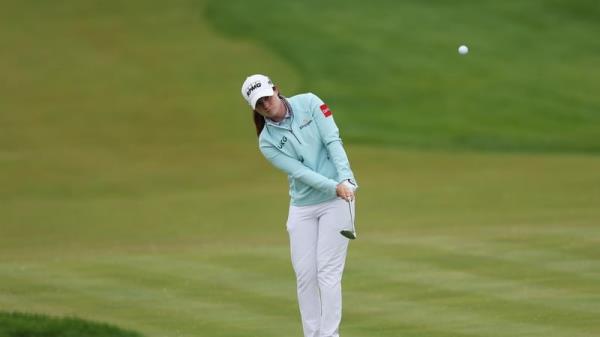 Leona Maguire plays a shot at the 12th