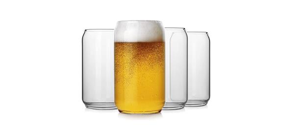 BaveL 20-ounce Can-Shaped Beer Glasses